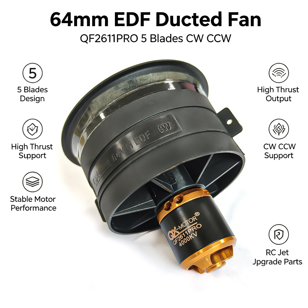 Rc Helicopter Motor - ﻿ Ventilateur à conduit EDF QX-MOTOR