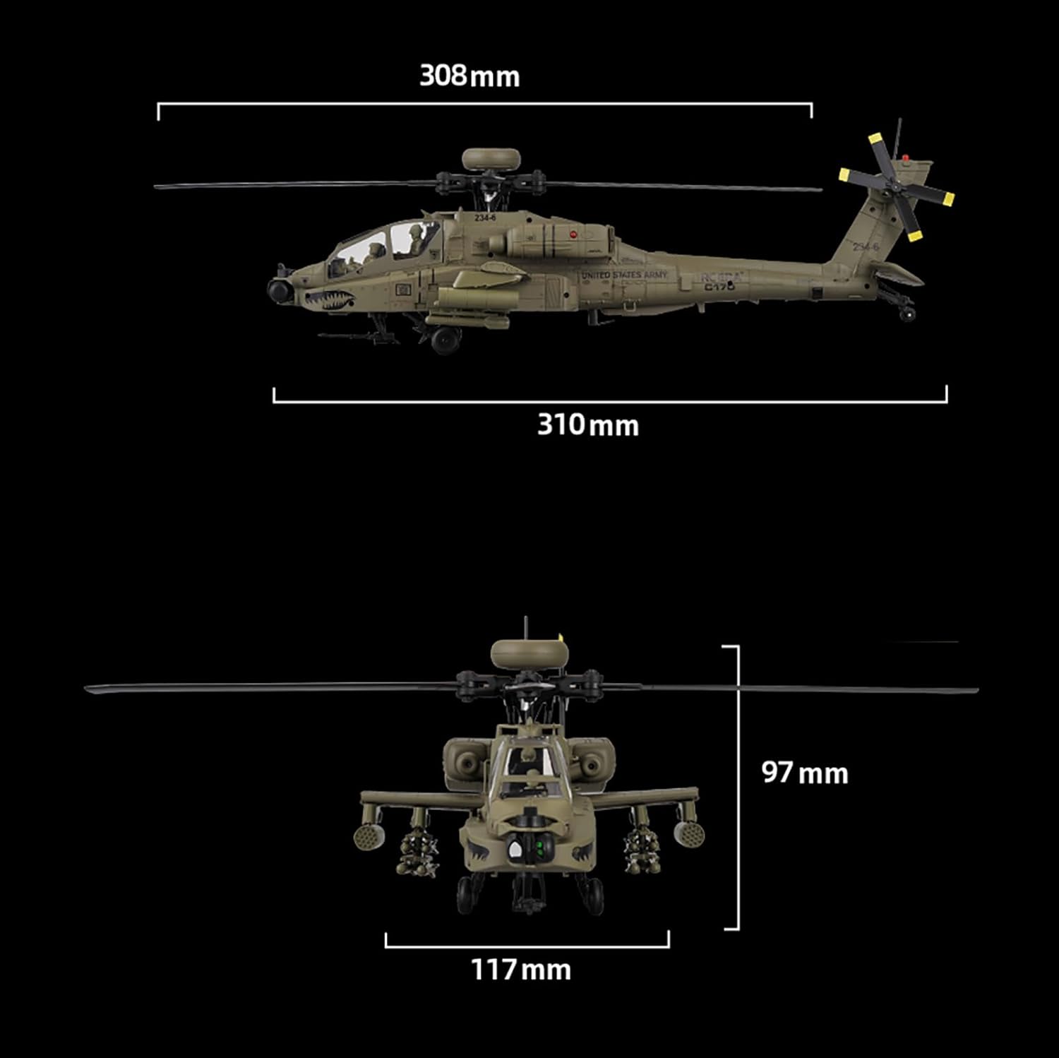 Hélicoptère télécommandé 310MM - Rc Helicopter Large avis et prix