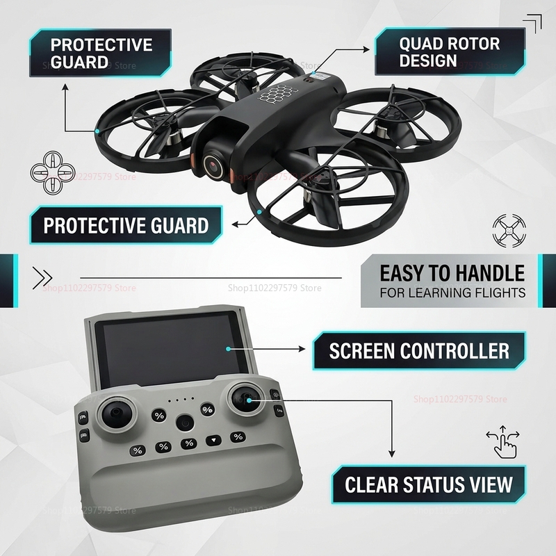 Nouveau Mini Drone M5 2026 ave - Rc Helicopter Gyro avis et prix