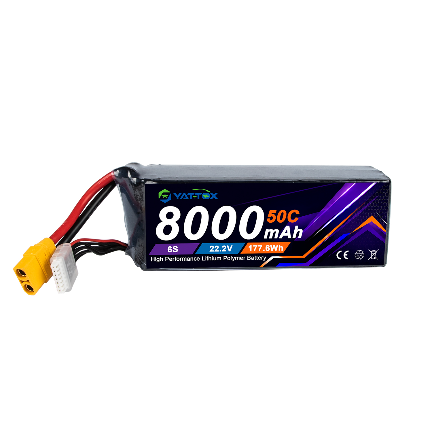 Batterie LiPo Yattox 6S 8000mA - Rc Helicopter Large avis et prix