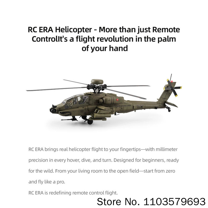 Hélicoptère RC Era RC Ah 64d A - Rc Helicopter Single Rotor avis et prix